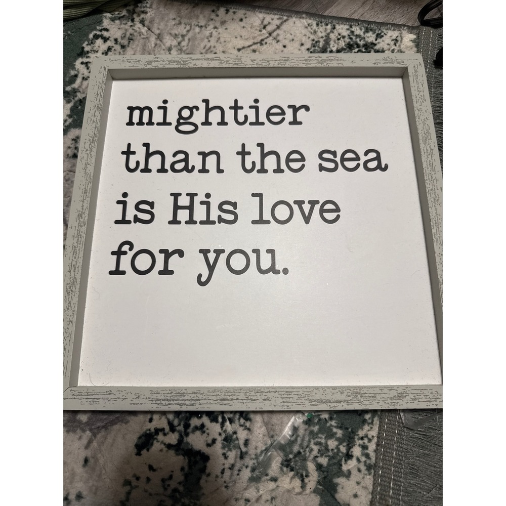 Hobby Lobby Religious Wall Art Mightier Than The Sea His Love For You Sign 12x12